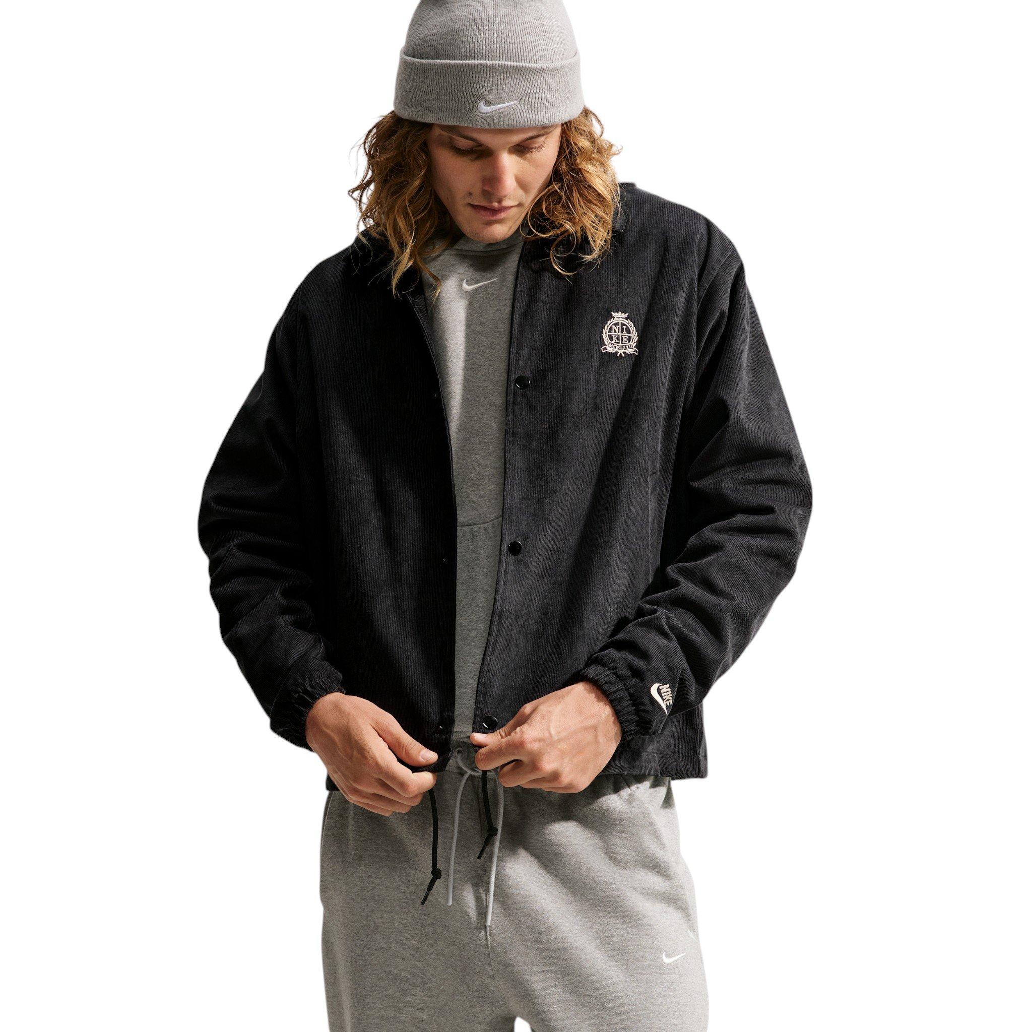 Nike Men's Sportswear Club Corduroy Coaches Jacket - BLACK